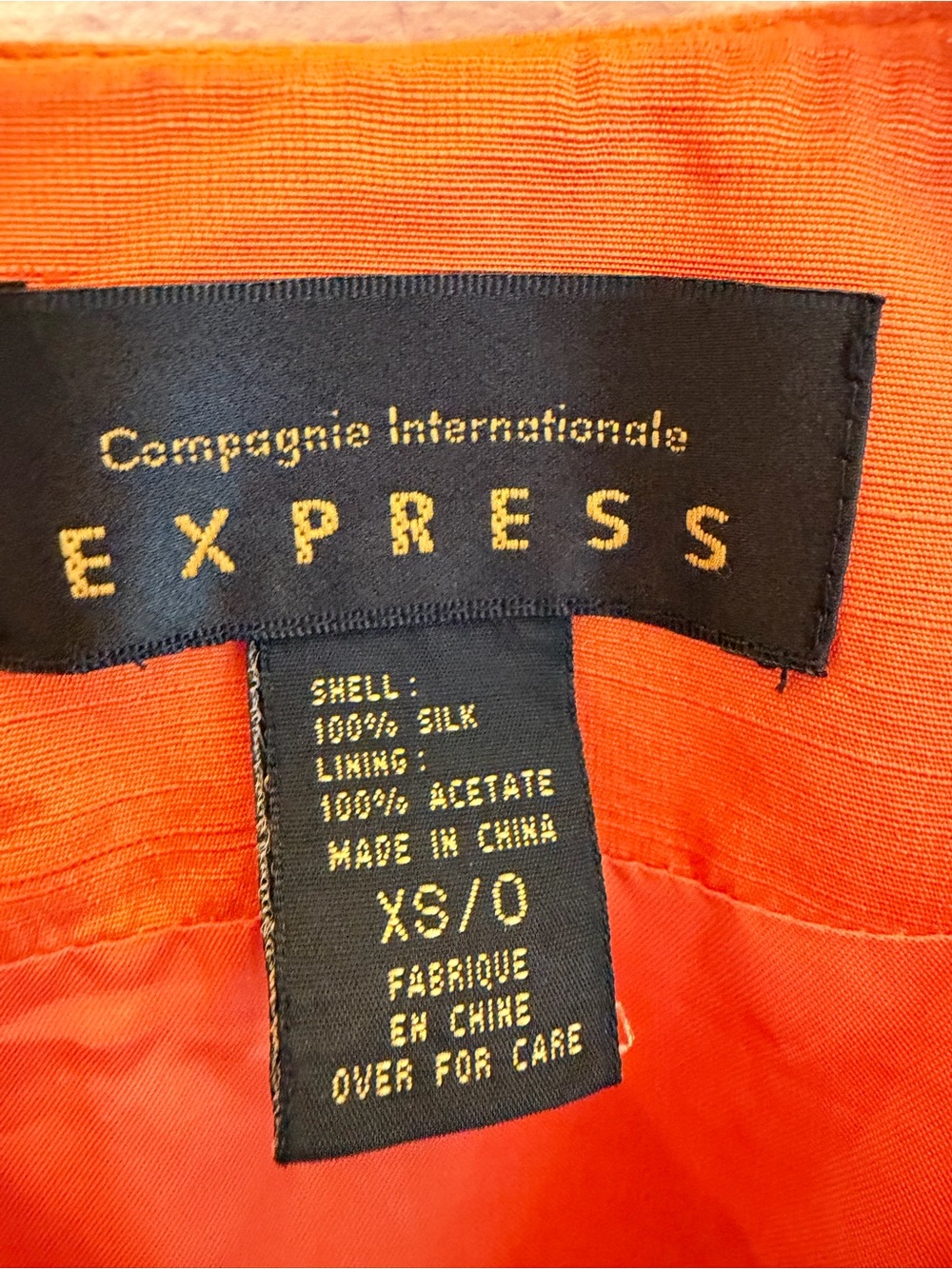 Express Women's Orange Button-Front Jacket XS - Picture 2 of 4